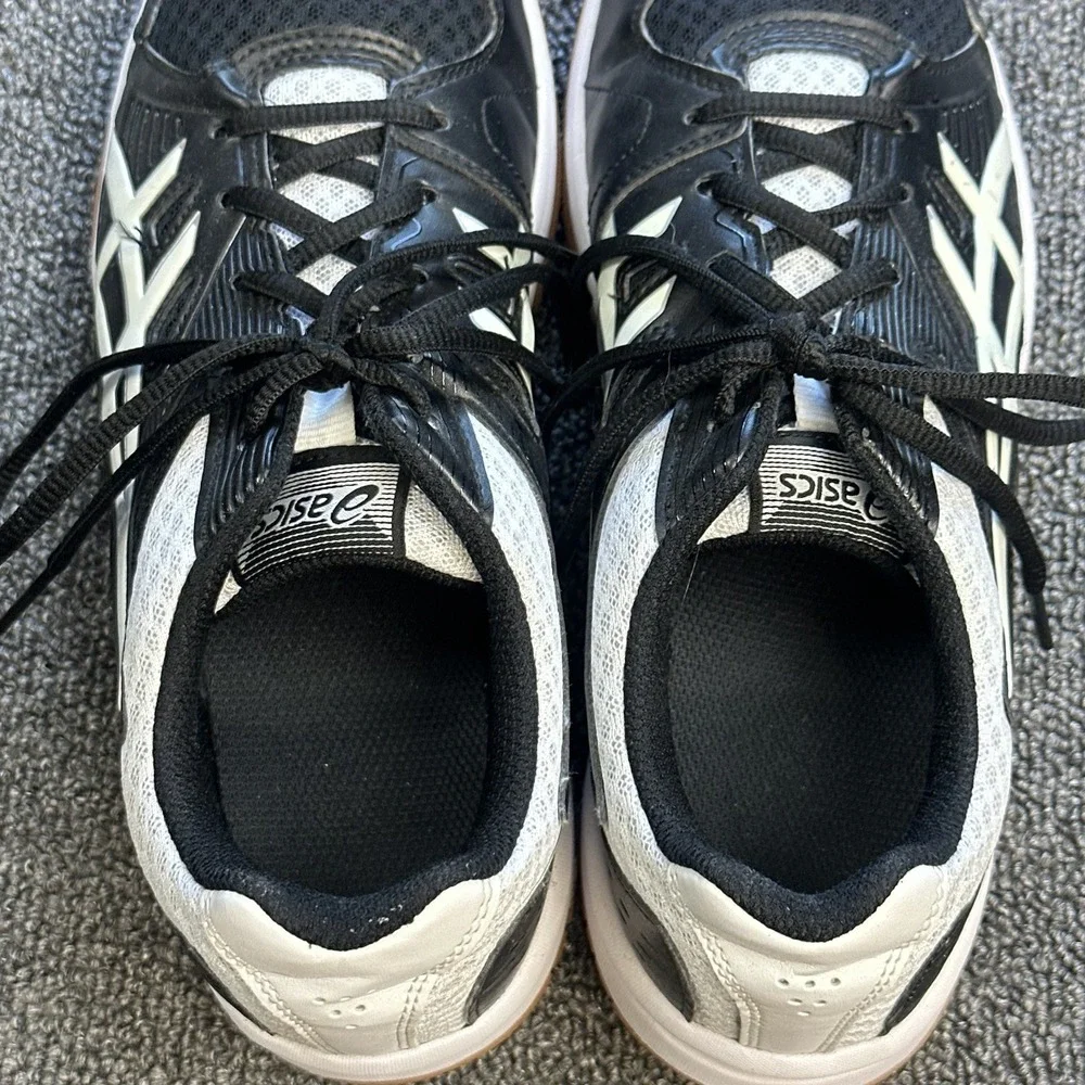 Asics Shoes Womens 9 Gel Upcourt 3 Volleyball Shoe 1072A031 Laced Up Black Slip‎